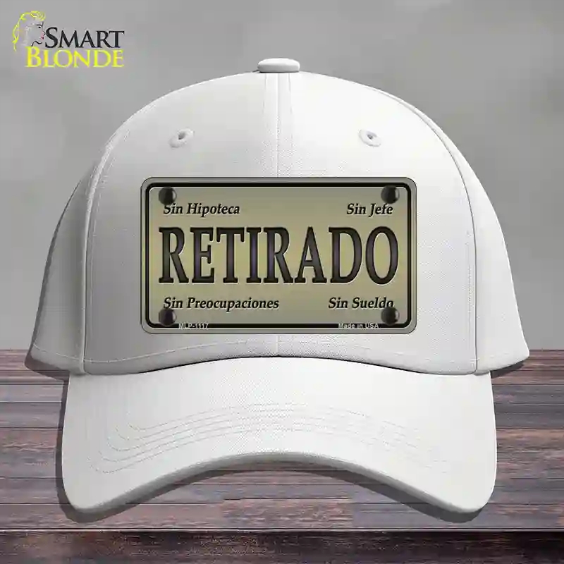 HAT21-MLP-1117 Retirado Novelty License Plate Hat, Cotton - White