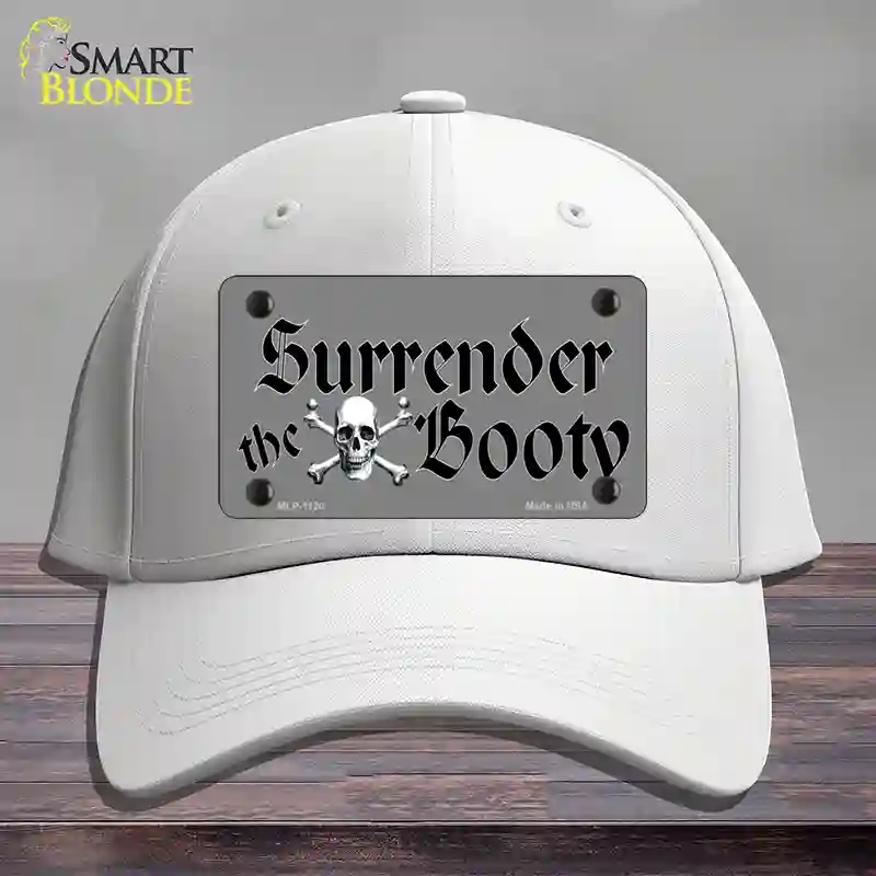 HAT21-MLP-1120 Surrender the Booty Novelty License Plate Hat, Cotton - White