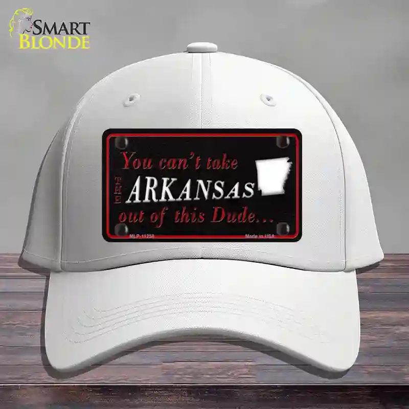 HAT21-MLP-11258 Arkansas Dude Novelty License Plate Hat, Cotton - White