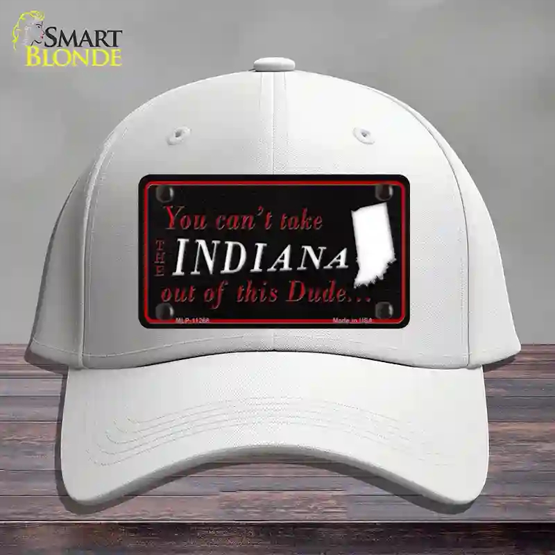 HAT21-MLP-11268 Indiana Dude Novelty License Plate Hat, Cotton - White