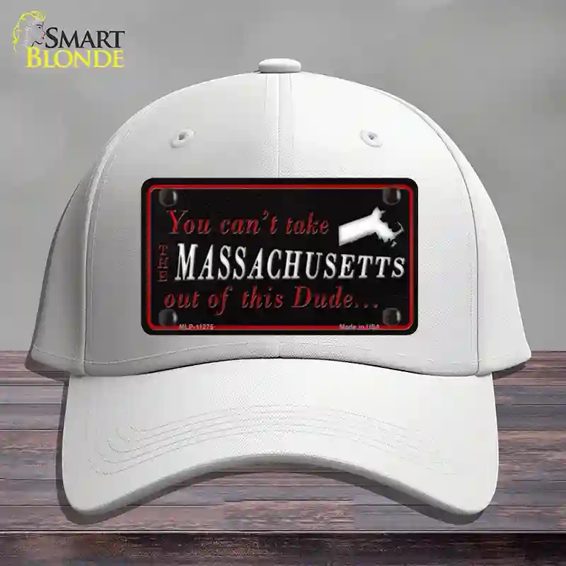 HAT21-MLP-11275 Massachusetts Dude Novelty License Plate Hat, Cotton - White
