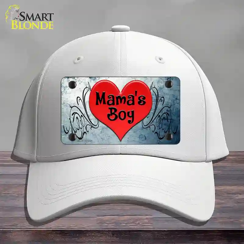 HAT21-MLP-11538 Mamas Boy Novelty License Plate Hat, Cotton - White