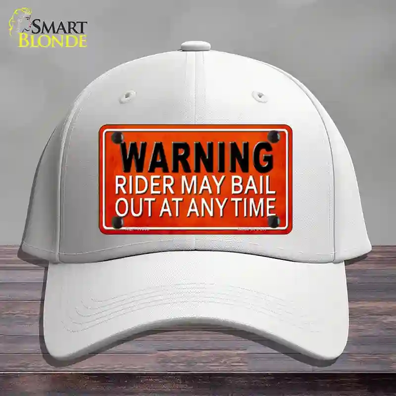 HAT21-MLP-11662 Rider May Bail Novelty License Plate Hat, Cotton - White