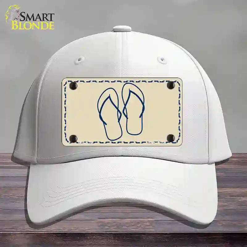 HAT21-MLP-1178 Flip Flops Novelty License Plate Hat, Cotton - White