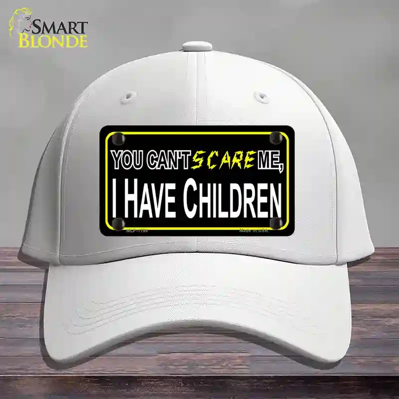 HAT21-MLP-1198 Cant Scare Me Novelty License Plate Hat, Cotton - White
