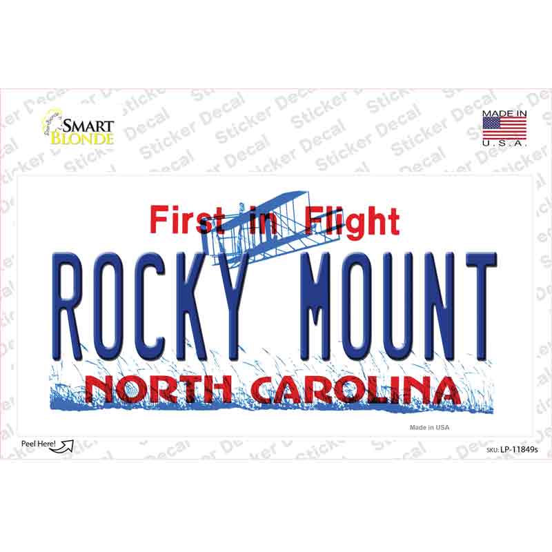 LP-11849s-M Rocky Mount North Carolina Novelty Sticker Decal, Medium