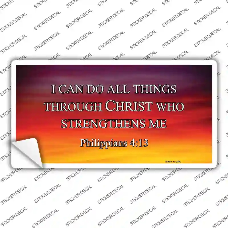 LP-11885s-L Philippians 4 13 Novelty Sticker Decal, Large
