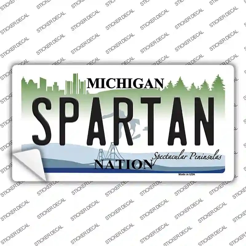 LP-11908s-L Michigan Spartan Novelty Sticker Decal, Large