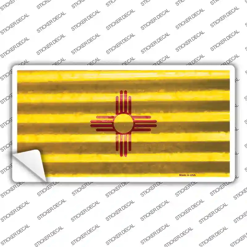 LP-11972s-S   Mexico Corrugated Flag Novelty Sticker Decal, Small
