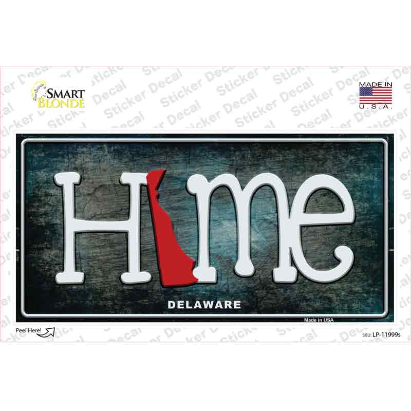 LP-11999s-M Delaware Home State Outline Novelty Sticker Decal, Medium