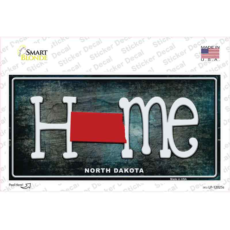 LP-12025s-M North Dakota Home State Outline Novelty Sticker Decal, Medium