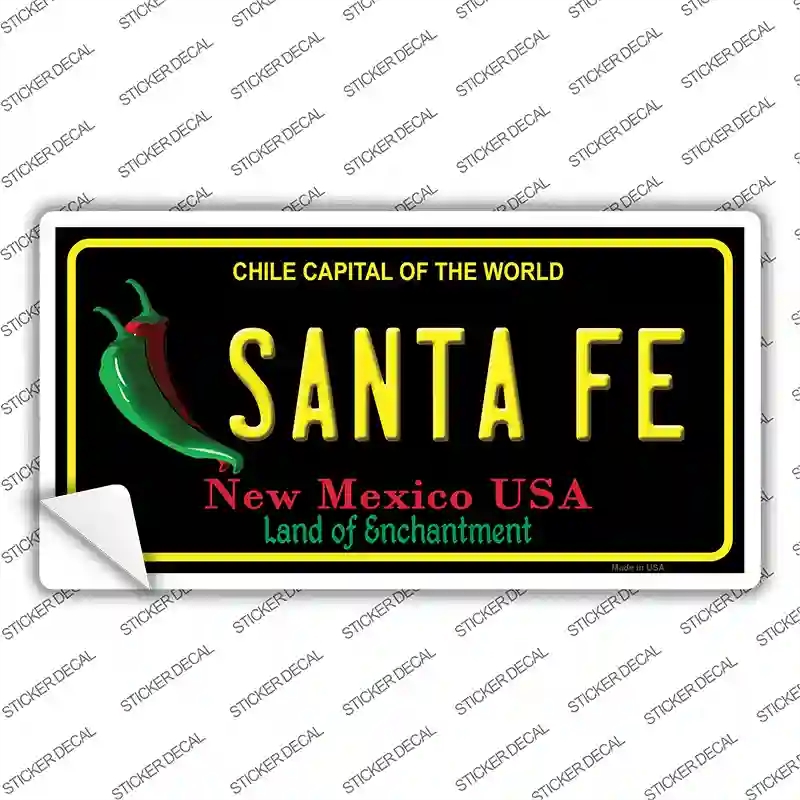 LP-12050s-XL Santa Fe Black   Mexico Novelty Sticker Decal, Extra Large