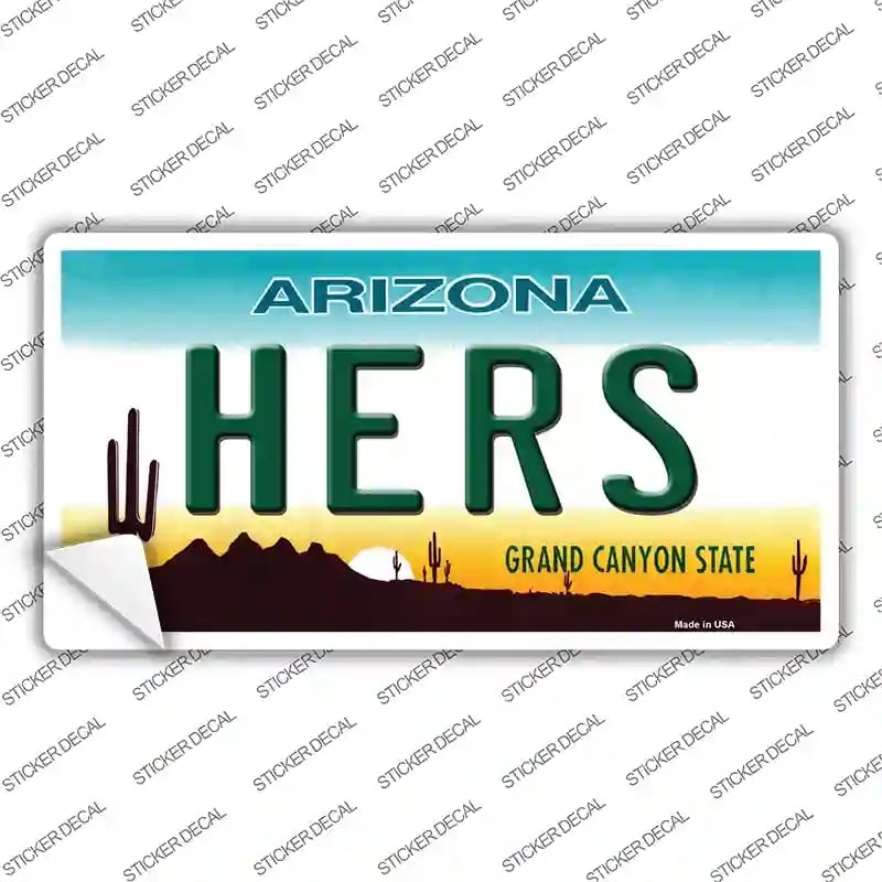 LP-12180s-XL Hers Arizona Novelty Sticker Decal, Extra Large