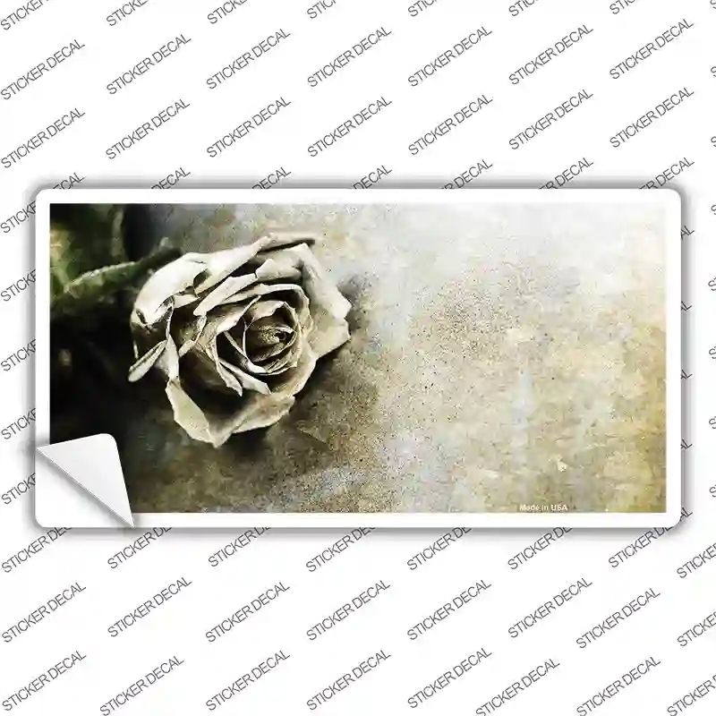 LP-12215s-L Black & White Rose Novelty Sticker Decal, Large