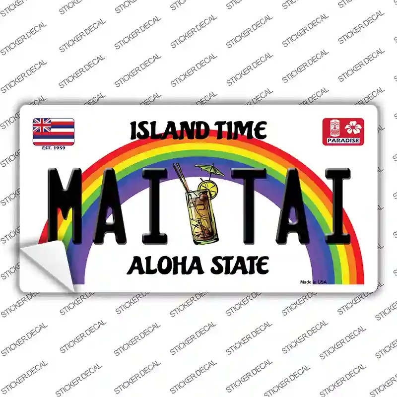 LP-12574s-XL Mai Tai Hawaii Novelty Sticker Decal, Extra Large