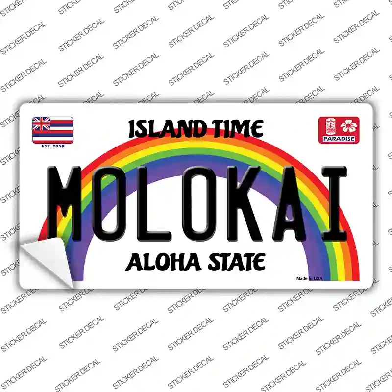 LP-12608s-XL Molokai Hawaii Novelty Sticker Decal, Extra Large