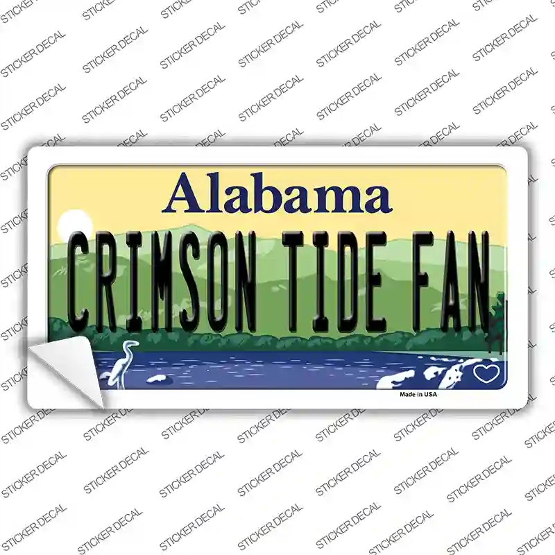 LP-12616s-L Crimson Tide Fan Novelty Sticker Decal, Large