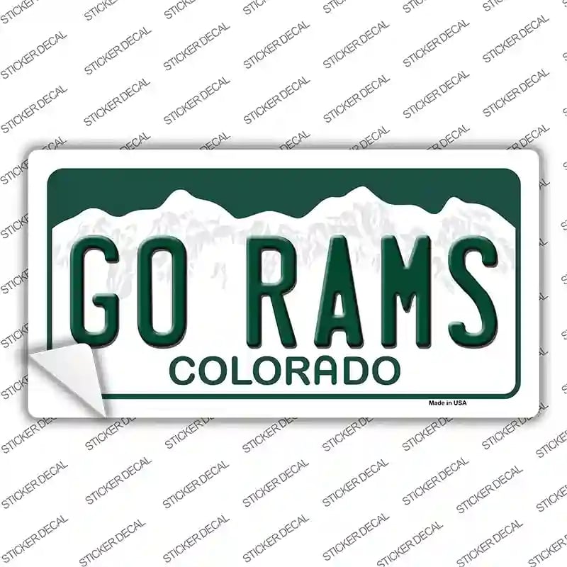 LP-12685s-S Go Rams Colorado Novelty Sticker Decal, Small