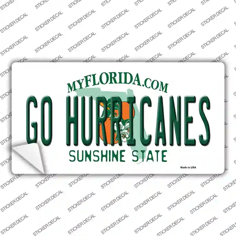 LP-12717s-S Go Hurricanes Florida Novelty Sticker Decal, Small