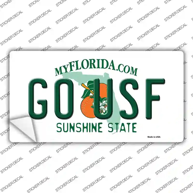 LP-12719s-S Go USF Novelty Sticker Decal, Small