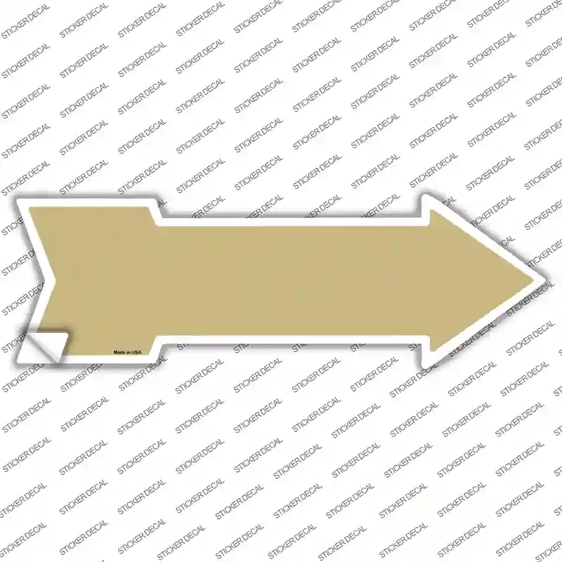 A-113s-XL Gold Novelty Arrow Sticker Decal, Extra Large