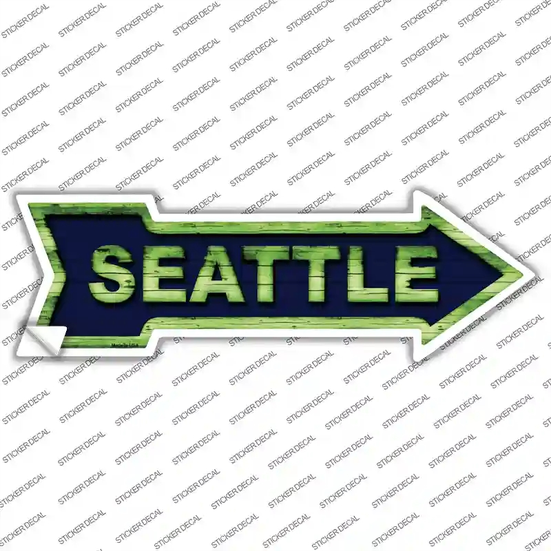 A-326s-XL Seattle Novelty Arrow Sticker Decal, Extra Large