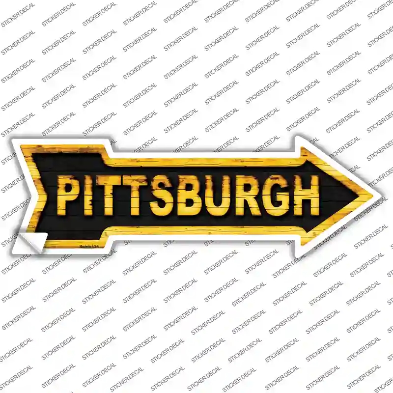A-328s-S Pittsburgh Novelty Arrow Sticker Decal, Small