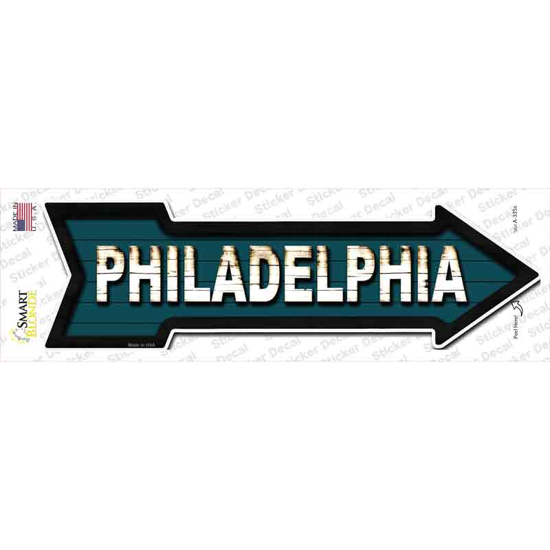 A-335s-M Philadelphia Novelty Arrow Sticker Decal, Medium