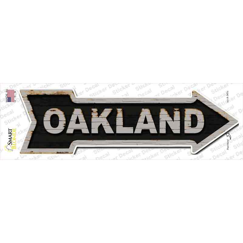 A-341s-M Oakland Novelty Arrow Sticker Decal, Medium