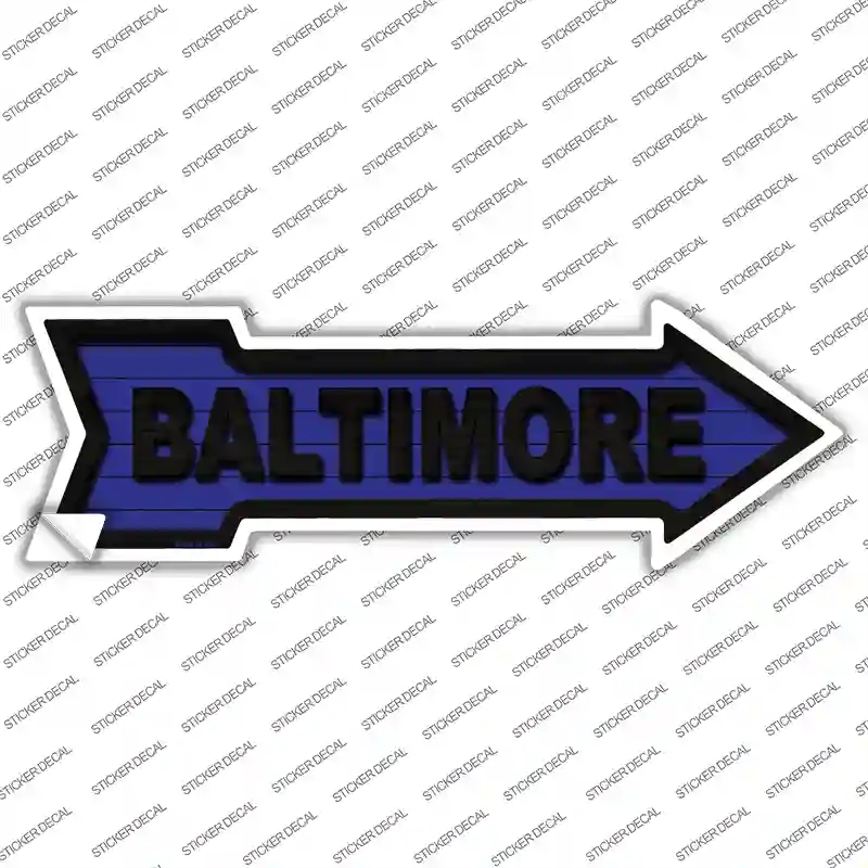 A-343s-S Baltimore Novelty Arrow Sticker Decal, Small