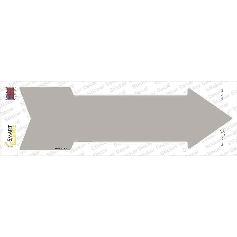 A-107s-M Gray Novelty Arrow Sticker Decal, Medium