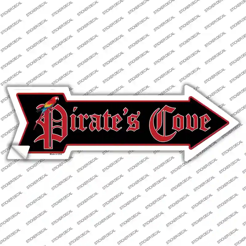 A-150s-L Pirates Cove Novelty Arrow Sticker Decal, Large