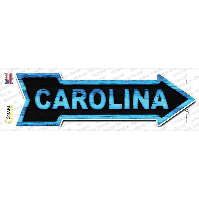 A-332s-M Carolina Novelty Arrow Sticker Decal, Medium