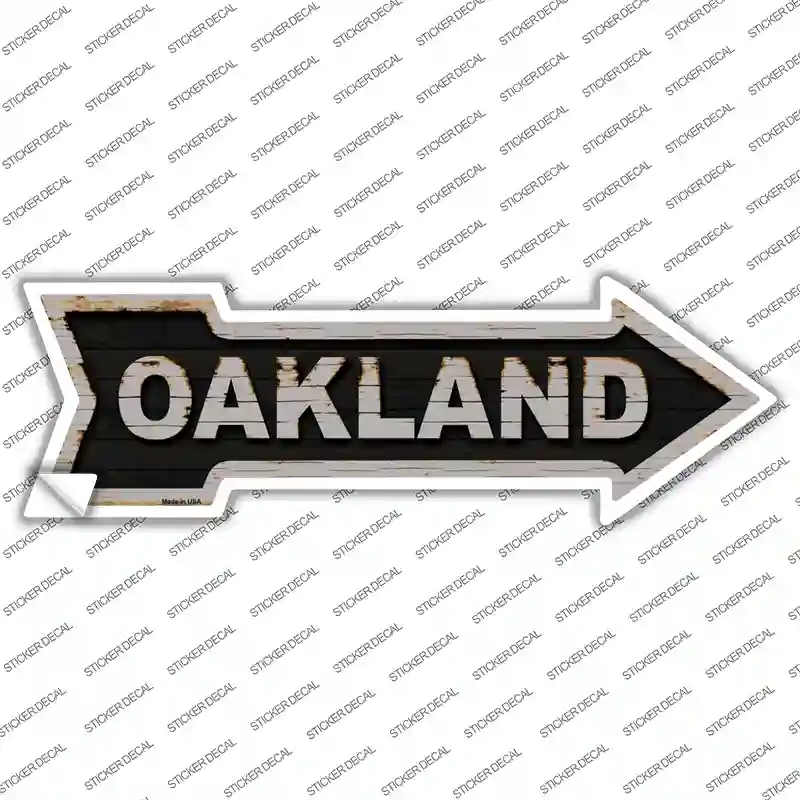 A-341s-S Oakland Novelty Arrow Sticker Decal, Small
