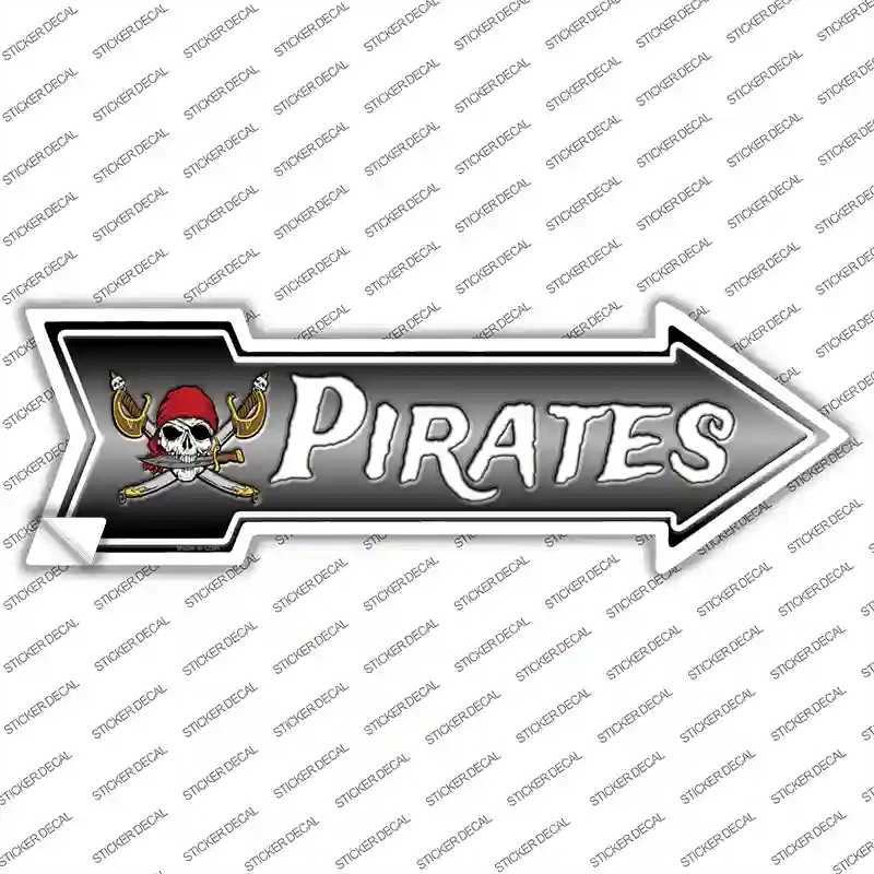 A-359s-XL Pirates Novelty Arrow Sticker Decal, Extra Large
