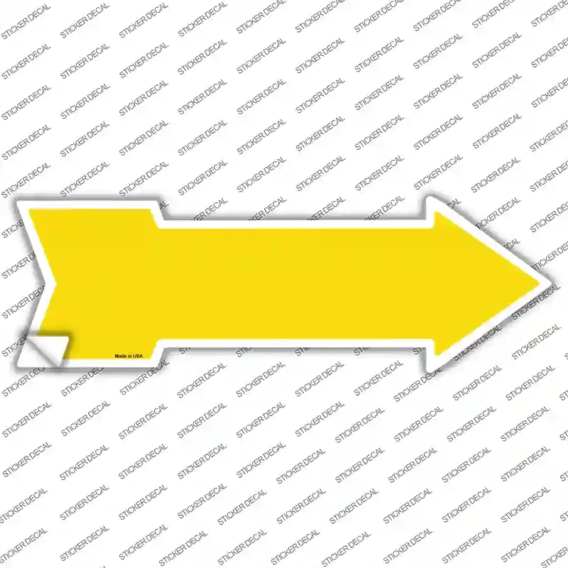 A-104s-L Yellow Novelty Arrow Sticker Decal, Large