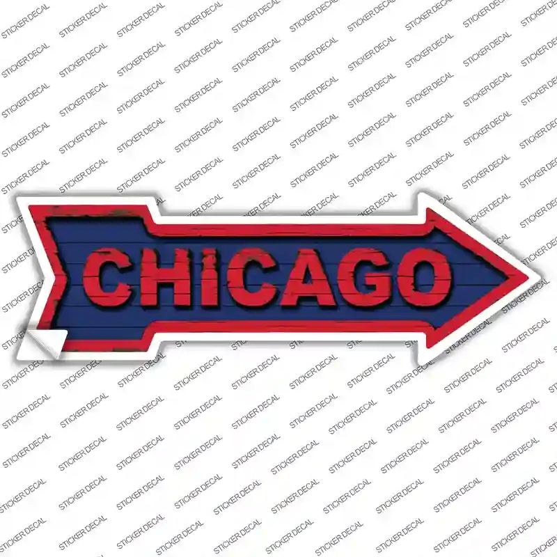 A-337s-L Chicago Novelty Arrow Sticker Decal, Large