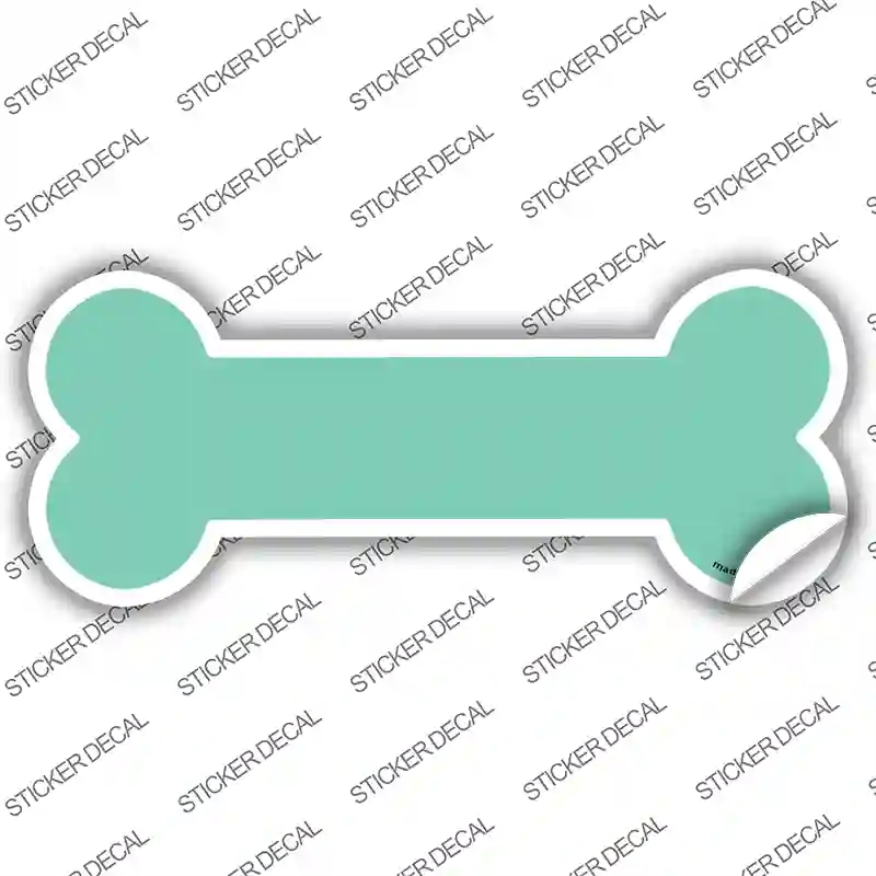 B-122s-S Mint Solid Novelty Bone Sticker Decal, Small
