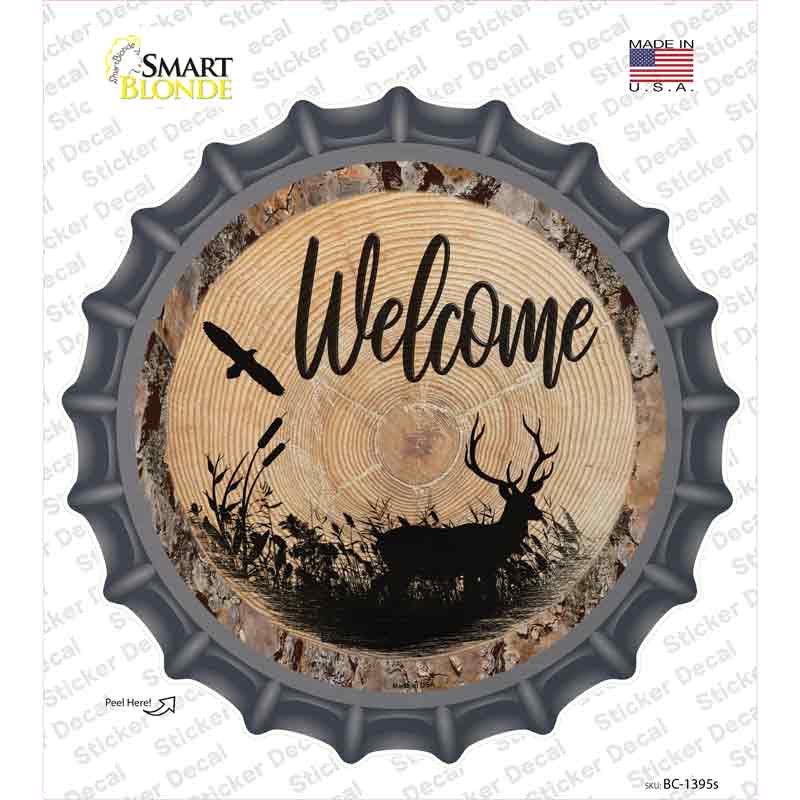BC-1395s-M Welcome Elk Novelty Bottle Cap Sticker Decal, Medium