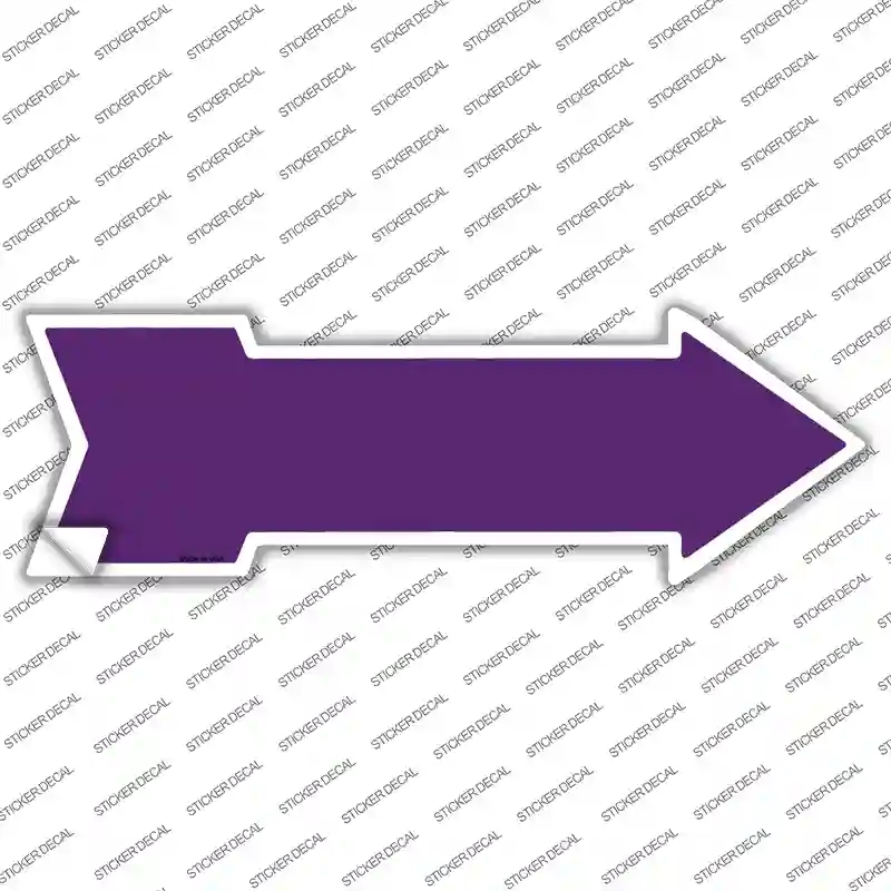 A-108s-XL Purple Novelty Arrow Sticker Decal, Extra Large