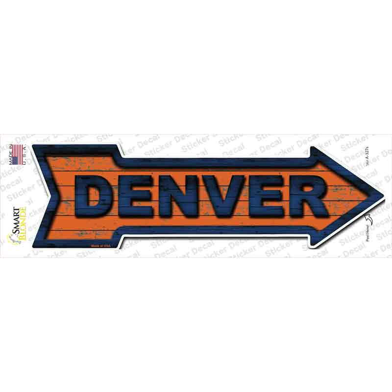 A-327s-M Denver Novelty Arrow Sticker Decal, Medium