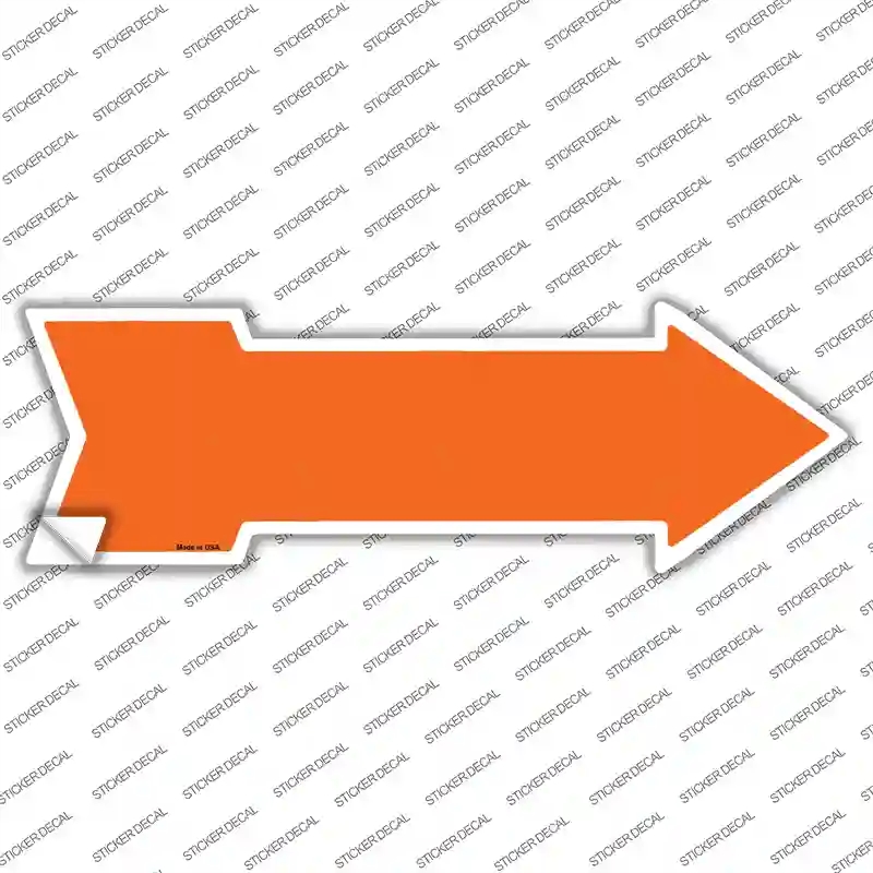 A-105s-L Orange Novelty Arrow Sticker Decal, Large