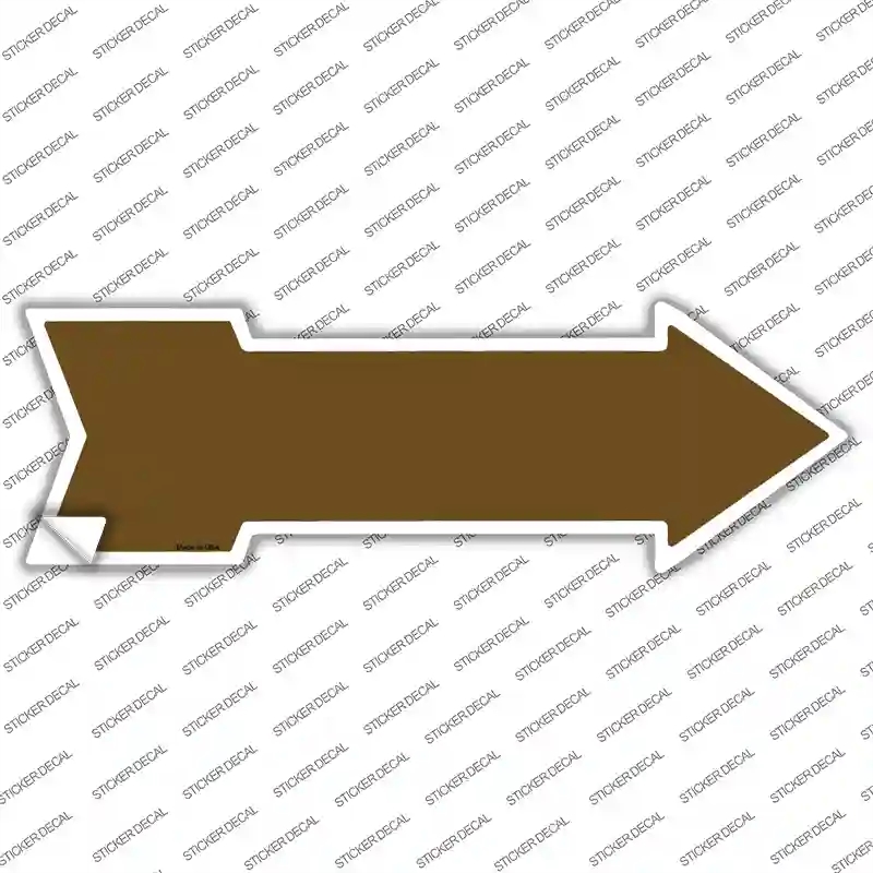 A-109s-L Brown Novelty Arrow Sticker Decal, Large