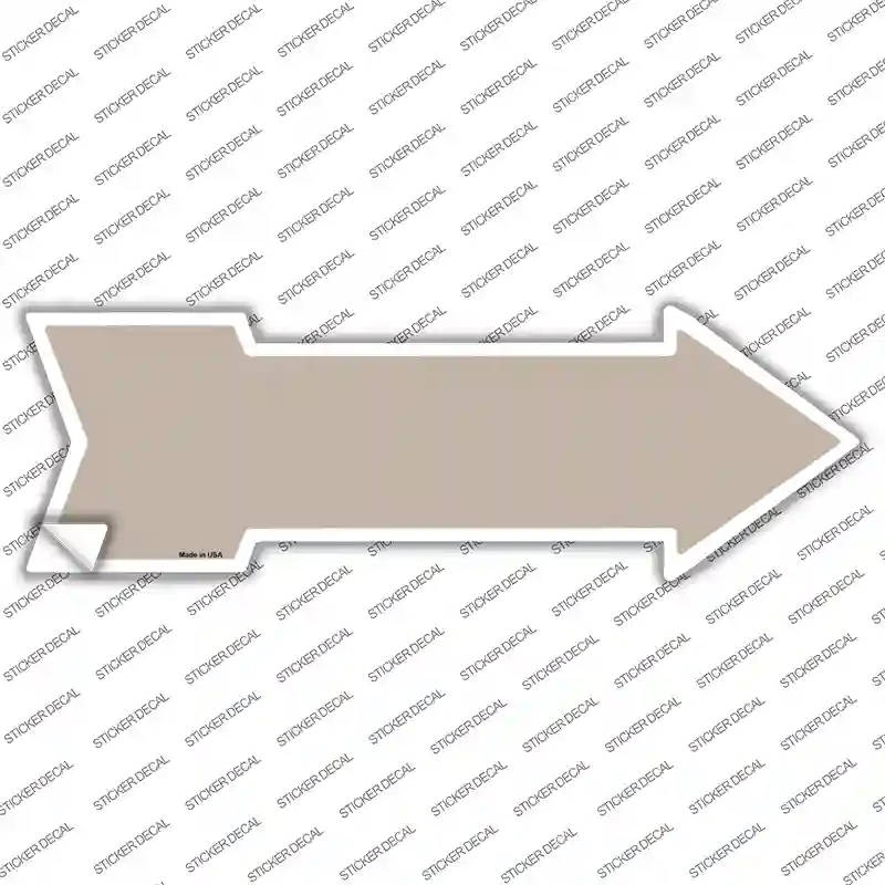 A-112s-S Tan Novelty Arrow Sticker Decal, Small