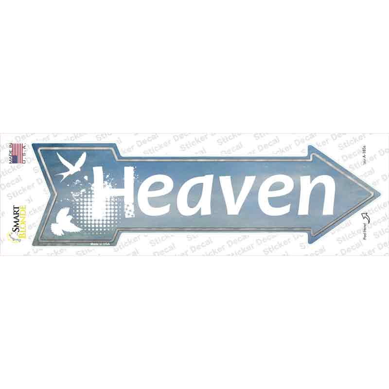 A-185s-M Heaven Novelty Arrow Sticker Decal, Medium