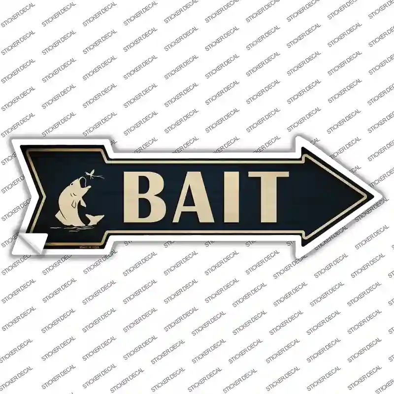 A-330s-XL Bait Novelty Arrow Sticker Decal, Extra Large