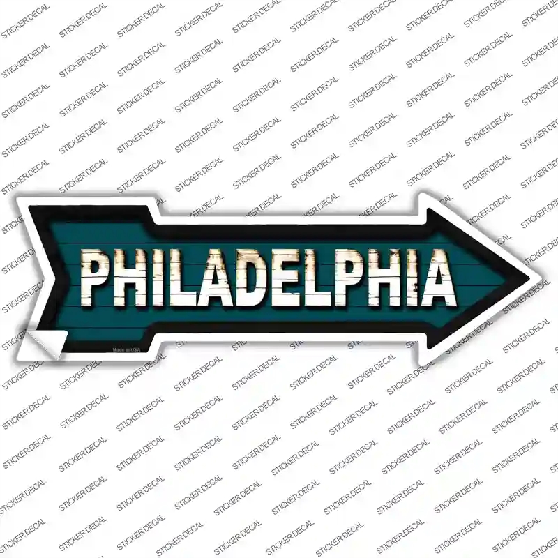 A-335s-XL Philadelphia Novelty Arrow Sticker Decal, Extra Large