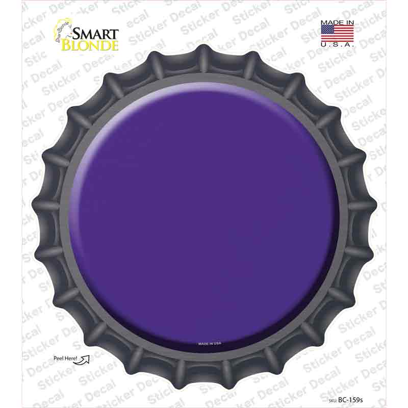 BC-159s-M Purple Novelty Bottle Cap Sticker Decal, Medium