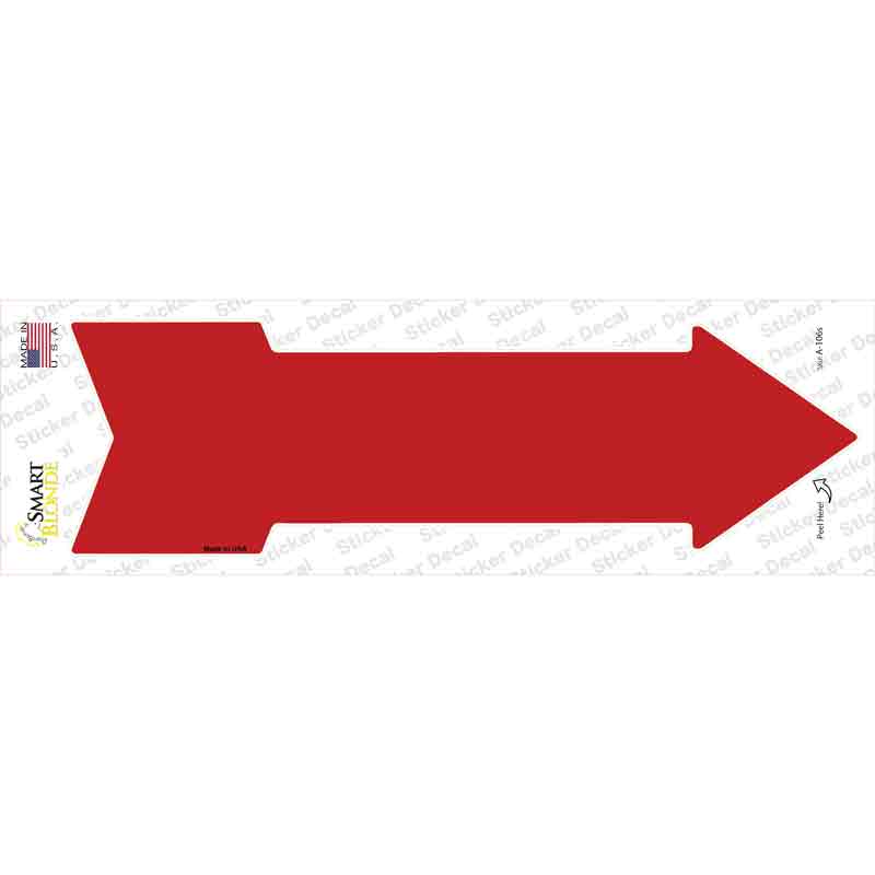 A-106s-M Red Novelty Arrow Sticker Decal, Medium