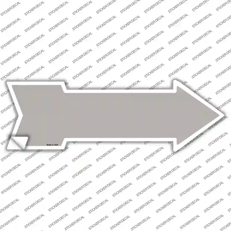 A-107s-S Gray Novelty Arrow Sticker Decal, Small